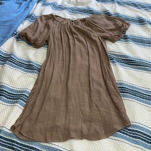 Mocha dress linen
